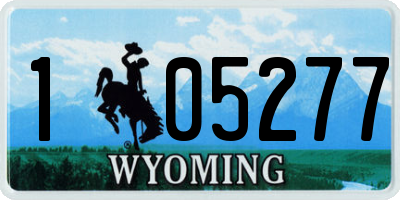 WY license plate 105277