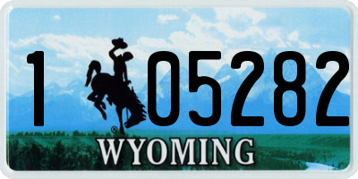 WY license plate 105282
