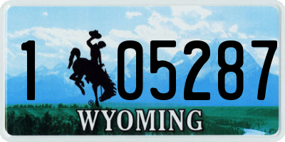 WY license plate 105287