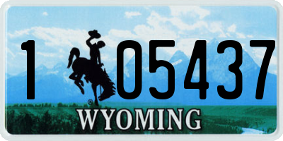 WY license plate 105437