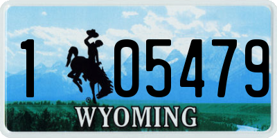 WY license plate 105479