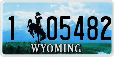 WY license plate 105482