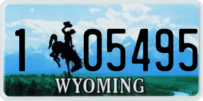 WY license plate 105495