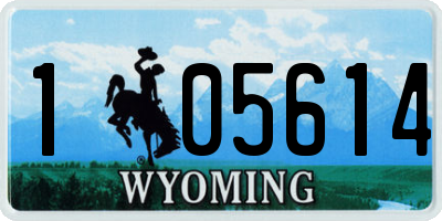 WY license plate 105614