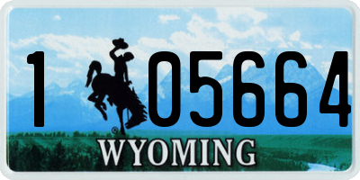 WY license plate 105664