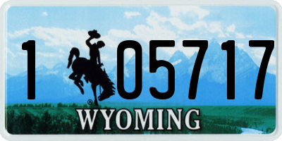 WY license plate 105717