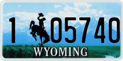 WY license plate 105740