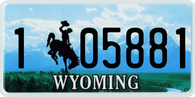 WY license plate 105881