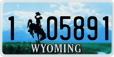 WY license plate 105891