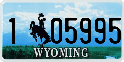 WY license plate 105995