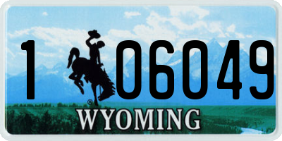 WY license plate 106049