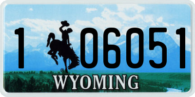 WY license plate 106051
