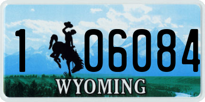 WY license plate 106084