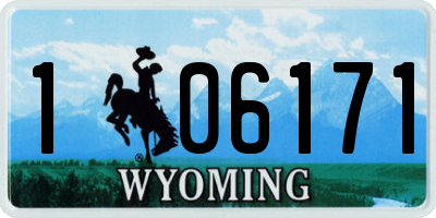 WY license plate 106171