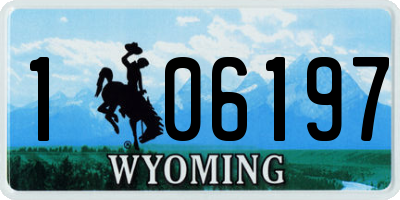 WY license plate 106197