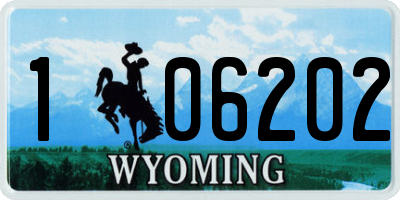 WY license plate 106202