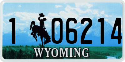 WY license plate 106214