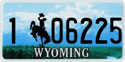 WY license plate 106225