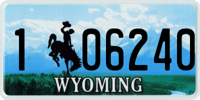 WY license plate 106240