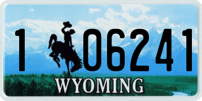 WY license plate 106241