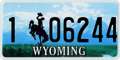 WY license plate 106244