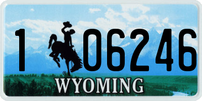 WY license plate 106246