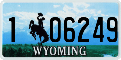 WY license plate 106249