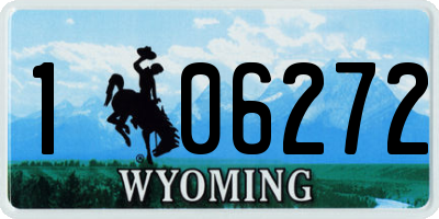 WY license plate 106272