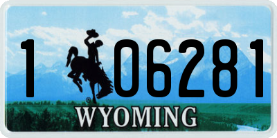 WY license plate 106281