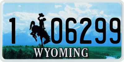 WY license plate 106299