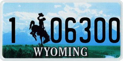WY license plate 106300