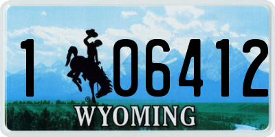 WY license plate 106412