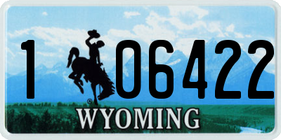 WY license plate 106422