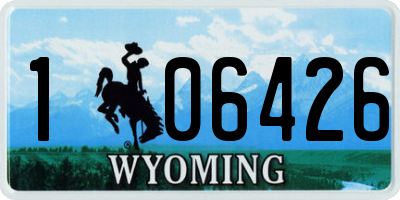 WY license plate 106426