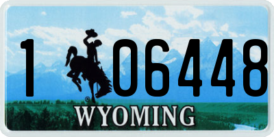 WY license plate 106448