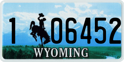 WY license plate 106452