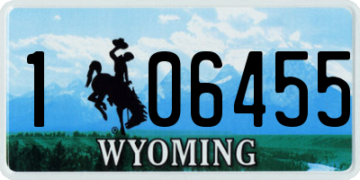 WY license plate 106455