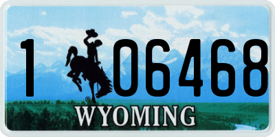 WY license plate 106468