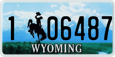 WY license plate 106487