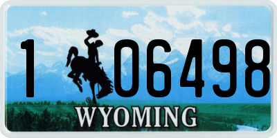 WY license plate 106498