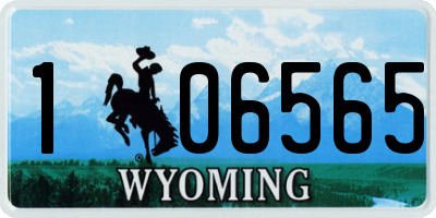 WY license plate 106565