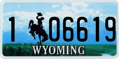 WY license plate 106619