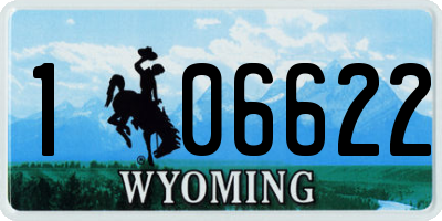 WY license plate 106622