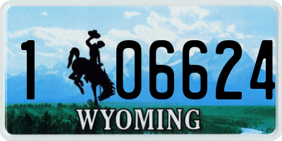 WY license plate 106624