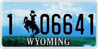 WY license plate 106641