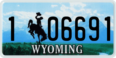 WY license plate 106691