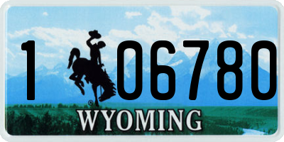 WY license plate 106780