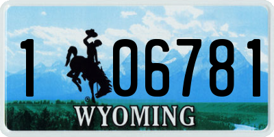 WY license plate 106781