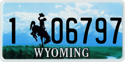 WY license plate 106797