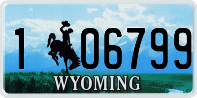 WY license plate 106799